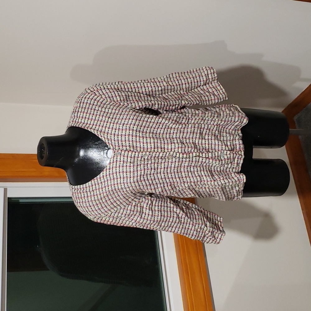 Flax linen button up shirt cardigan